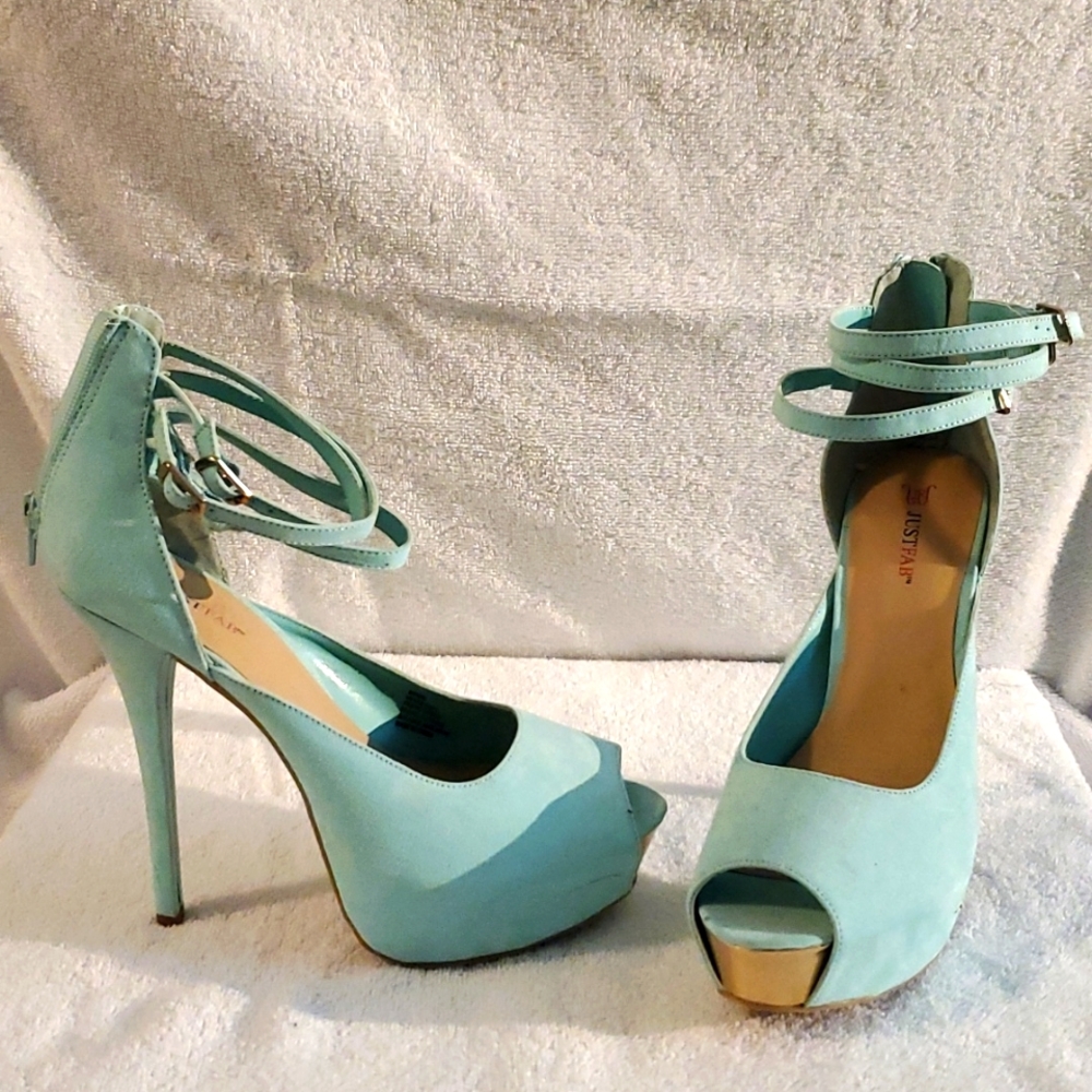 Just Fab Mint Heels